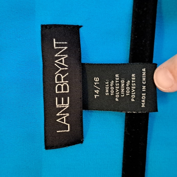 Lane Bryant Women's v-neck blouse teal color size 14/16 - Picture 6 of 12